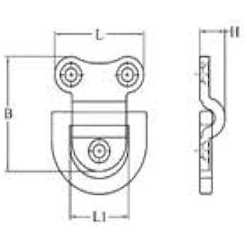 US Stainless Stainless Steel 316 Folding Pad Eye D Ring Tie Down 44mm x 51mm Marine Grade - Image 3