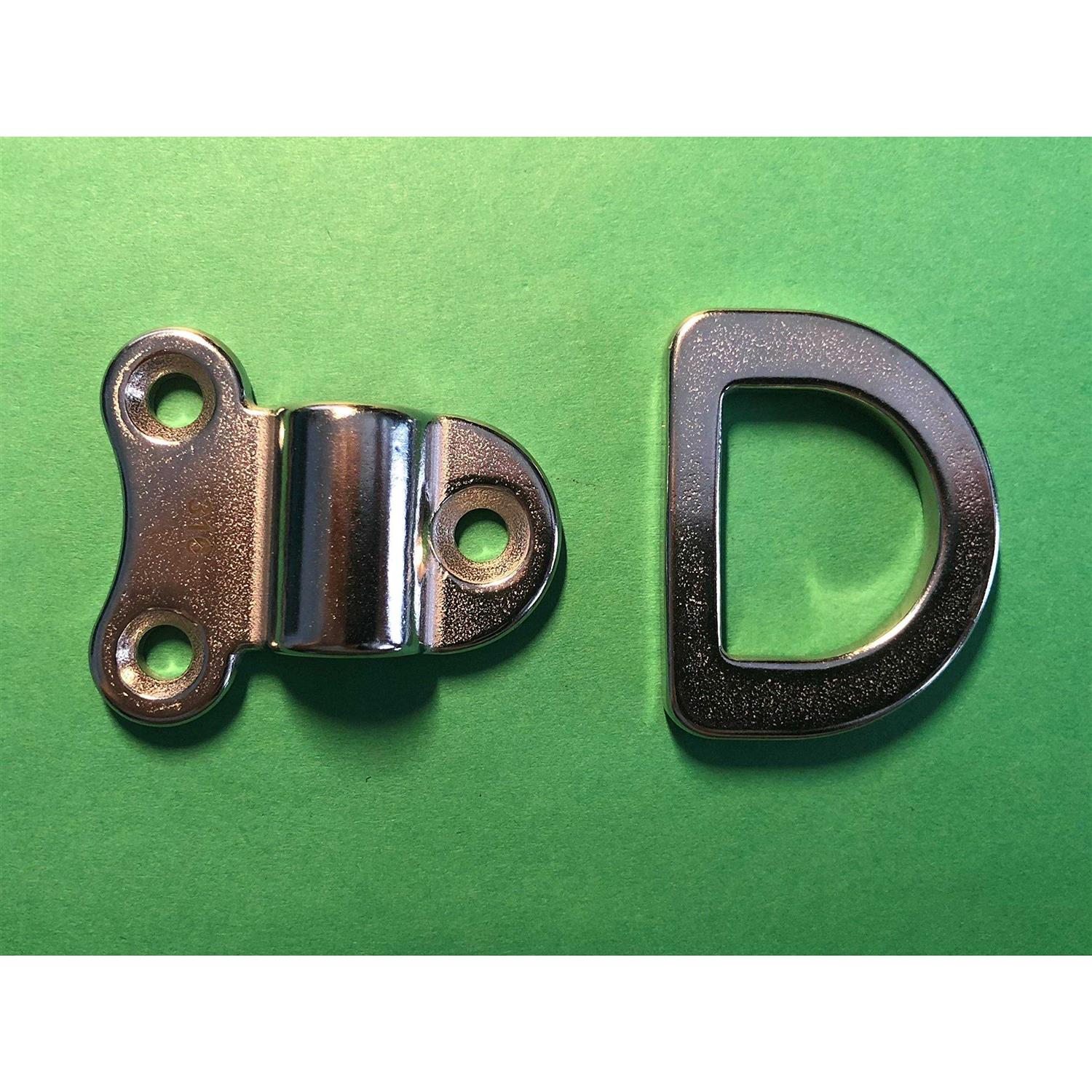 US Stainless Stainless Steel 316 Folding Pad Eye D Ring Tie Down 44mm x 51mm Marine Grade - Image 5