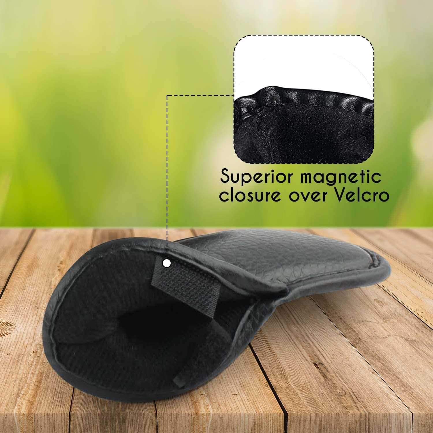 All Teed Up Premium Magnetic Leather Iron and Wedge Golf Club Head Covers - Image 4