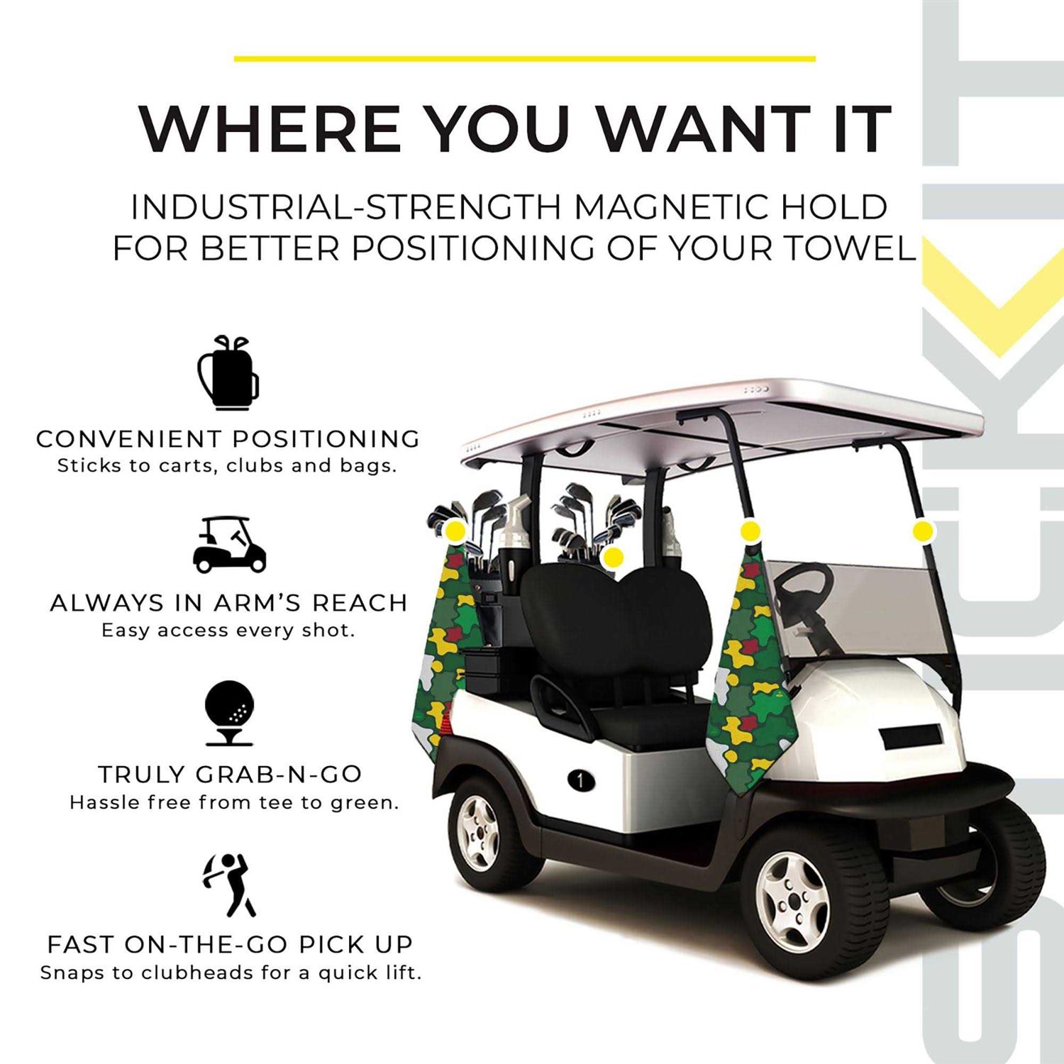 STICKIT Magnetic Golf Towel - Image 3