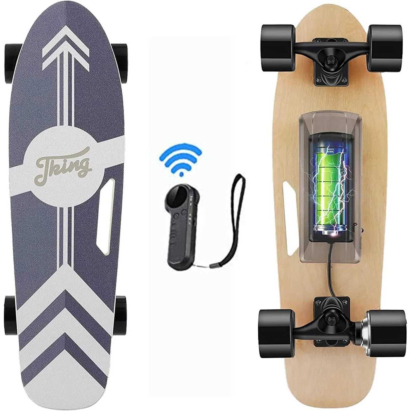 Caroma 350W Electric Skateboards with Remote 12.4 MPH Top Speed 7 Layers Maple - Image 3