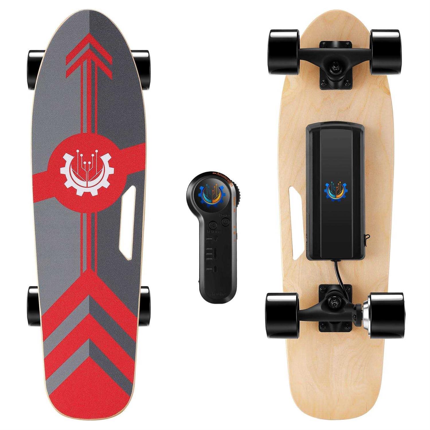 Caroma 350W Electric Skateboards with Remote 12.4 MPH Top Speed 7 Layers Maple - Image 4