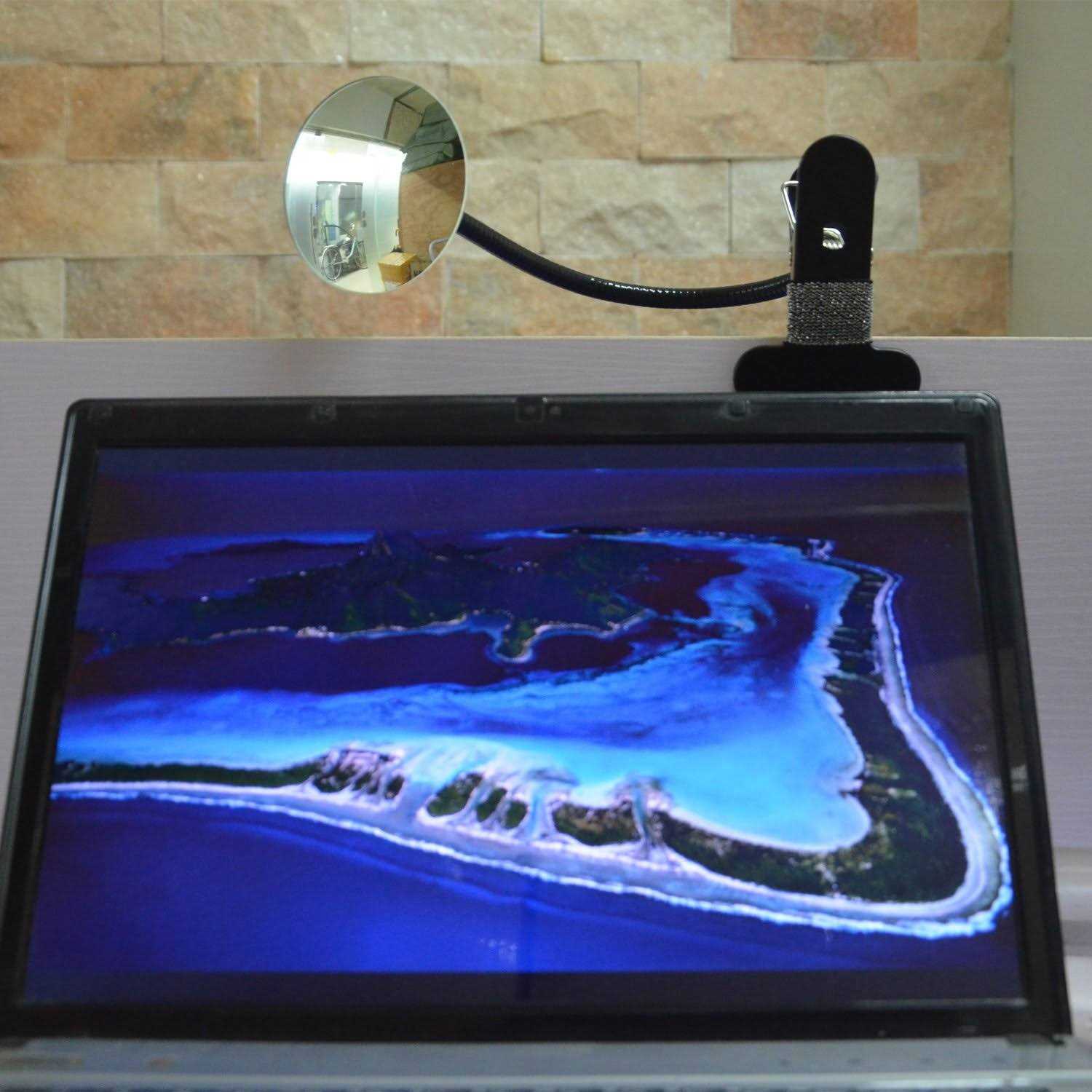 Ampper Clip On Security Mirror, Convex Cubicle Mirror for Personal Safety and Security Desk Rear View Monitors or Anywhere - Image 4