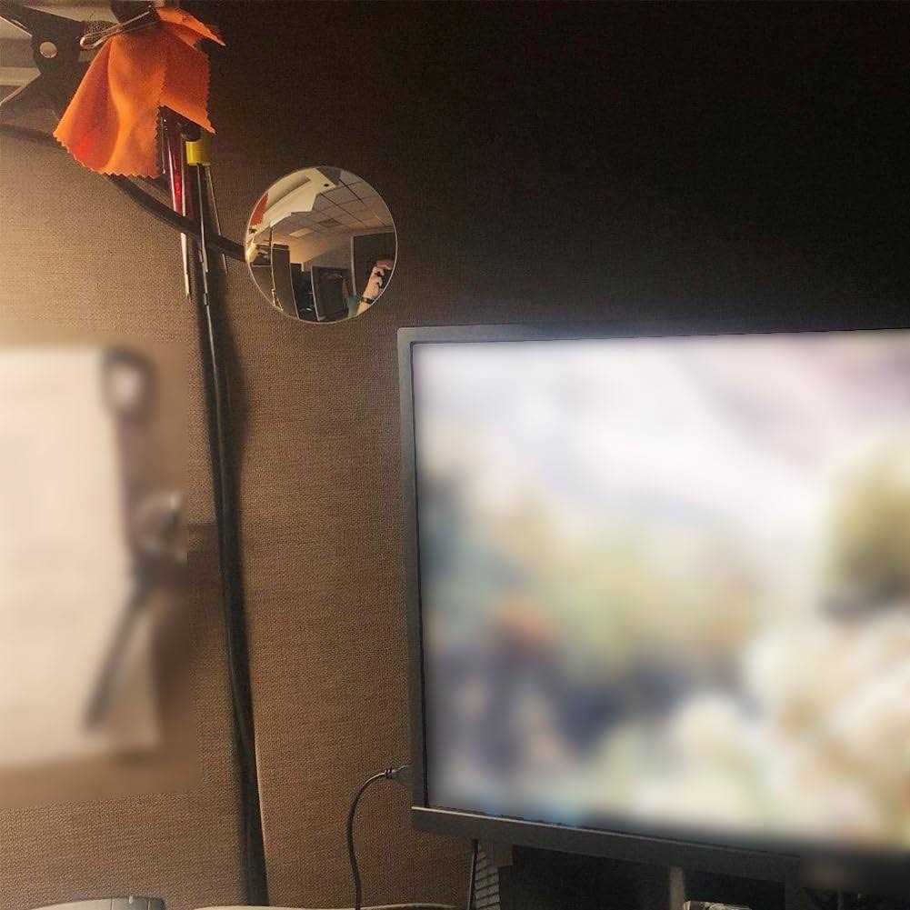 Ampper Clip On Security Mirror, Convex Cubicle Mirror for Personal Safety and Security Desk Rear View Monitors or Anywhere - Image 5