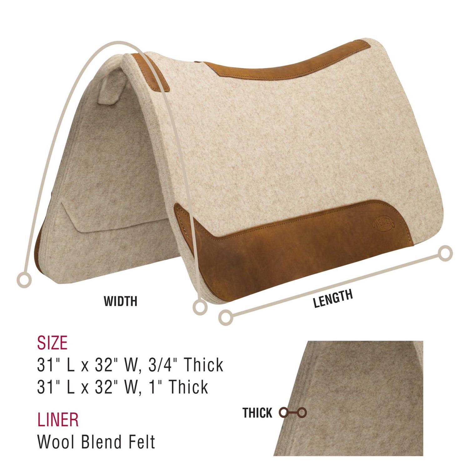 Weaver Contoured Felt Saddle Pad - Image 4