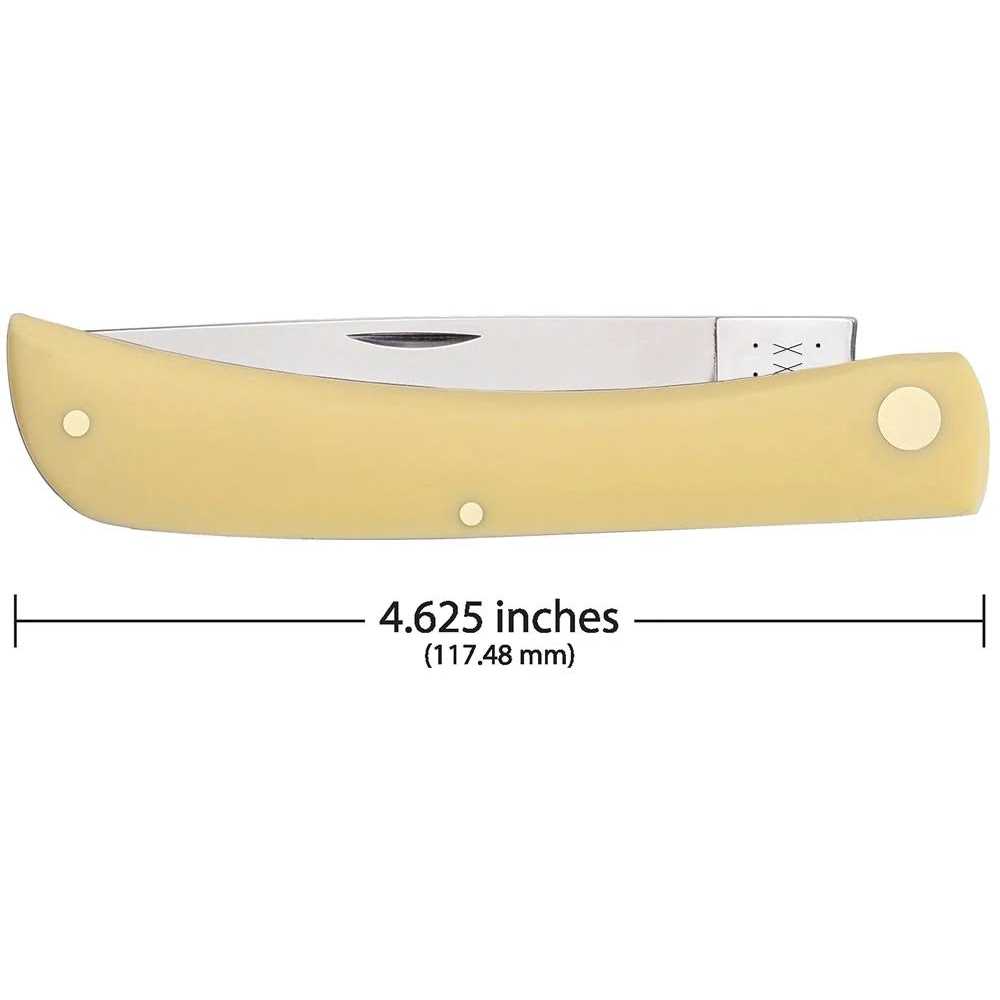 Case Cutlery Sodbuster Yellow Delrin Handle CV Steel Pocket Knife - Image 5