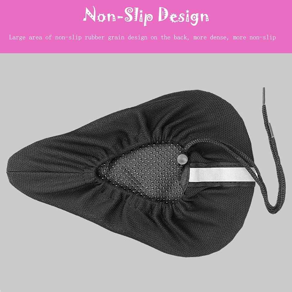 Liyamobu Kids Gel Bike Seat Cushion Cover for Boys & Girls 9x6 Breathable & Extra Soft Memory Foam Children Bicycle Saddle Pad with Water&Dust - Image 3