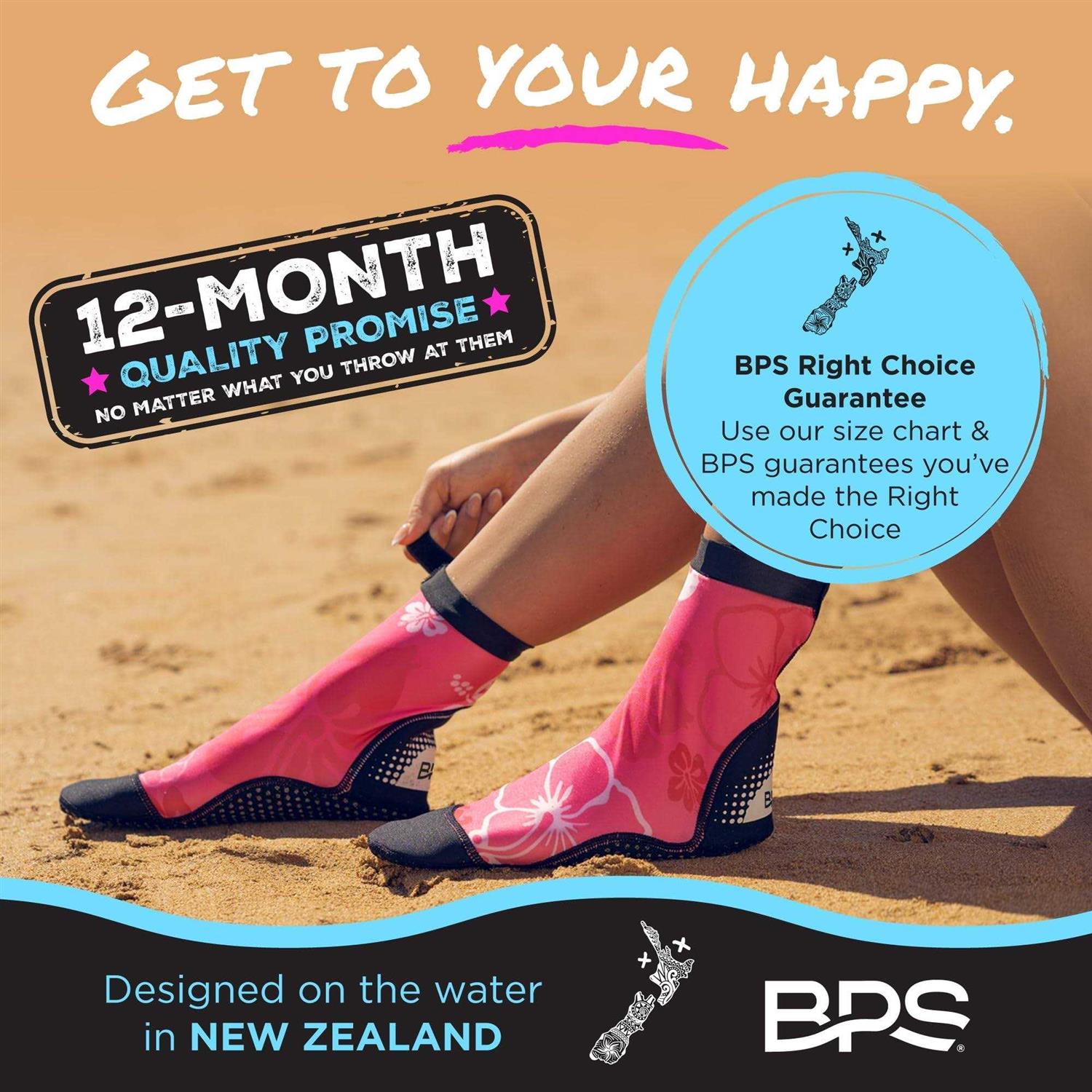 Bps New Zealand 'Second Skin' Soft and Ultra Stretch Water Socks Unisex - Image 4