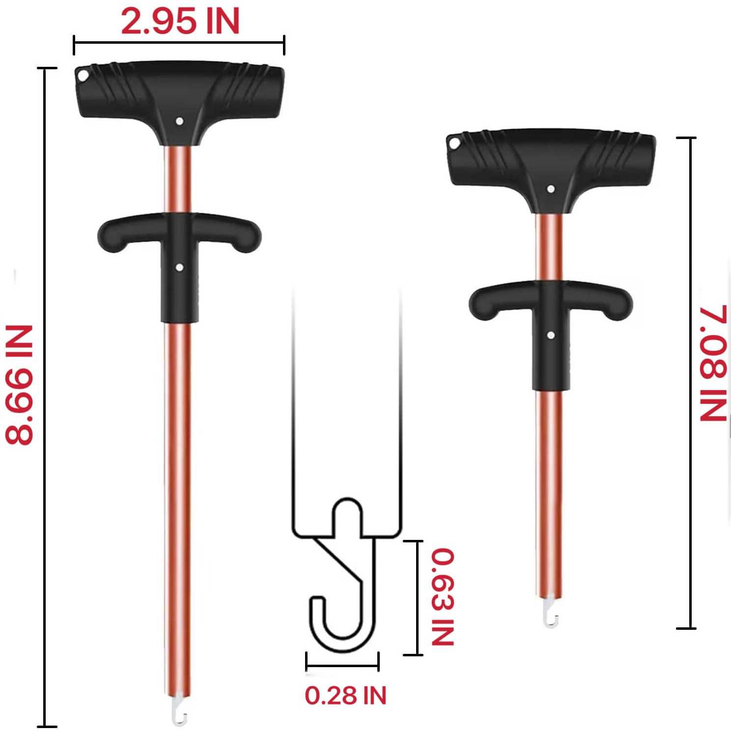 Sugelary Fish Hook Remover, Easy Reach and Portable Aluminum Fish Hook Remover Tool - Image 3