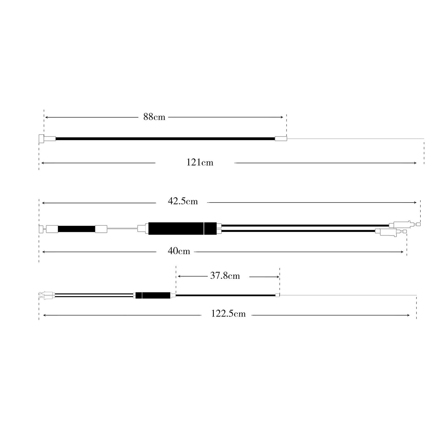 BMX Bike Gyro Brake Cables Front + Rear Spinner Rotor Set Kit - Image 5