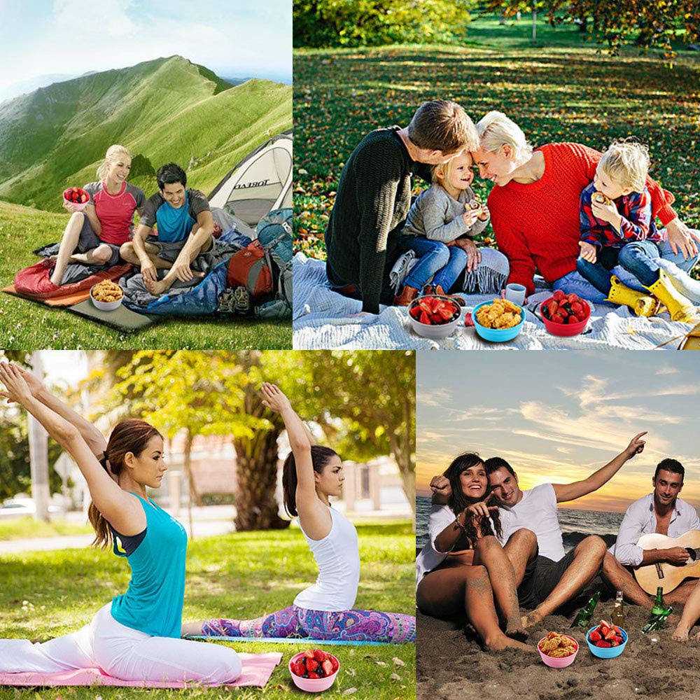 Ecoart Silicone Expandable Collapsible Bowl for Travel Camping Hiking - Image 5