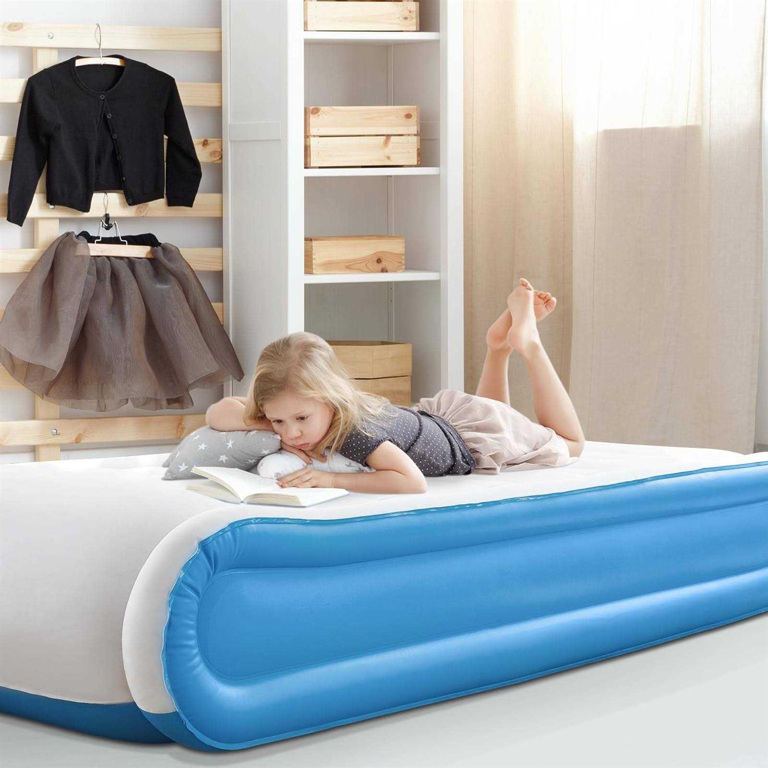 Valwix Twin Air Mattress with Built-in Pump & Pillow 17'' Height Air Bed w/Supportive Tech - Image 4