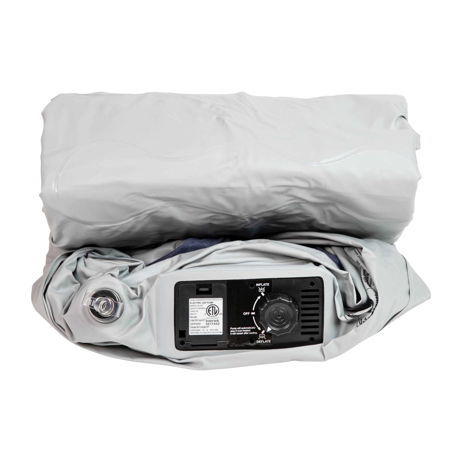 Emma + Oliver 18 Inch Raised Inflatable Air Mattress With Internal Electric Pump - Image 3