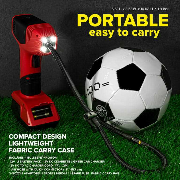 Bullseye Tire Inflator Air Compressor Portable Car Auto Tire Inflator Tire Pump with Digital Pressure Gauge - Image 4