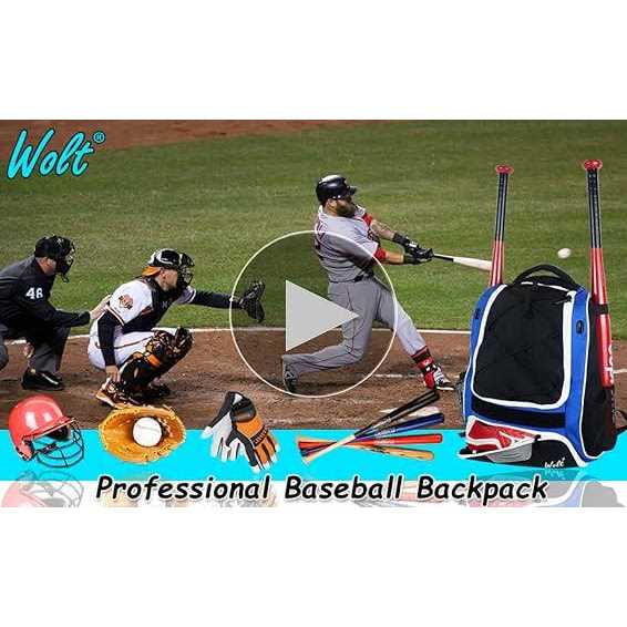 WOLT Youth Baseball Bag Bat Backpack for Baseball T-Ball & Softball Equipment & Gear - Image 5