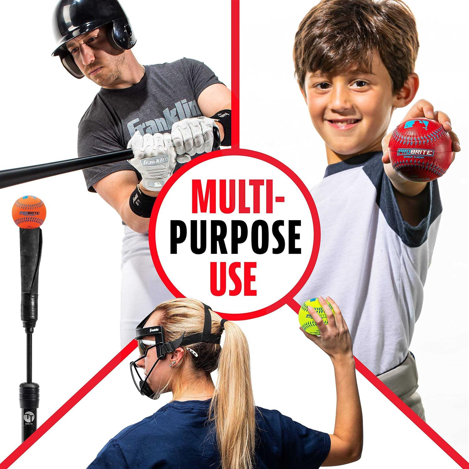 Franklin MLB Neon Rubber Teeball - Image 3