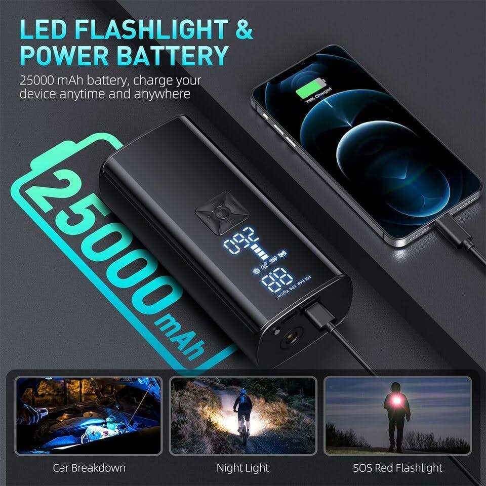 Tire Inflator Portable Air Compressor 150psi Portable Air Pump for Car Tires - Image 5