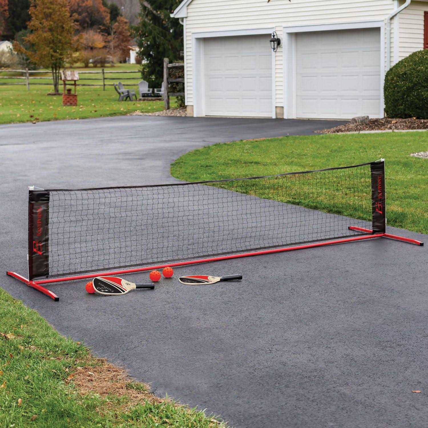 Eastpoint Sports Driveway Pickleball Game Set 10ft Heavy Duty White Net with Durable Steel Frame - Image 3