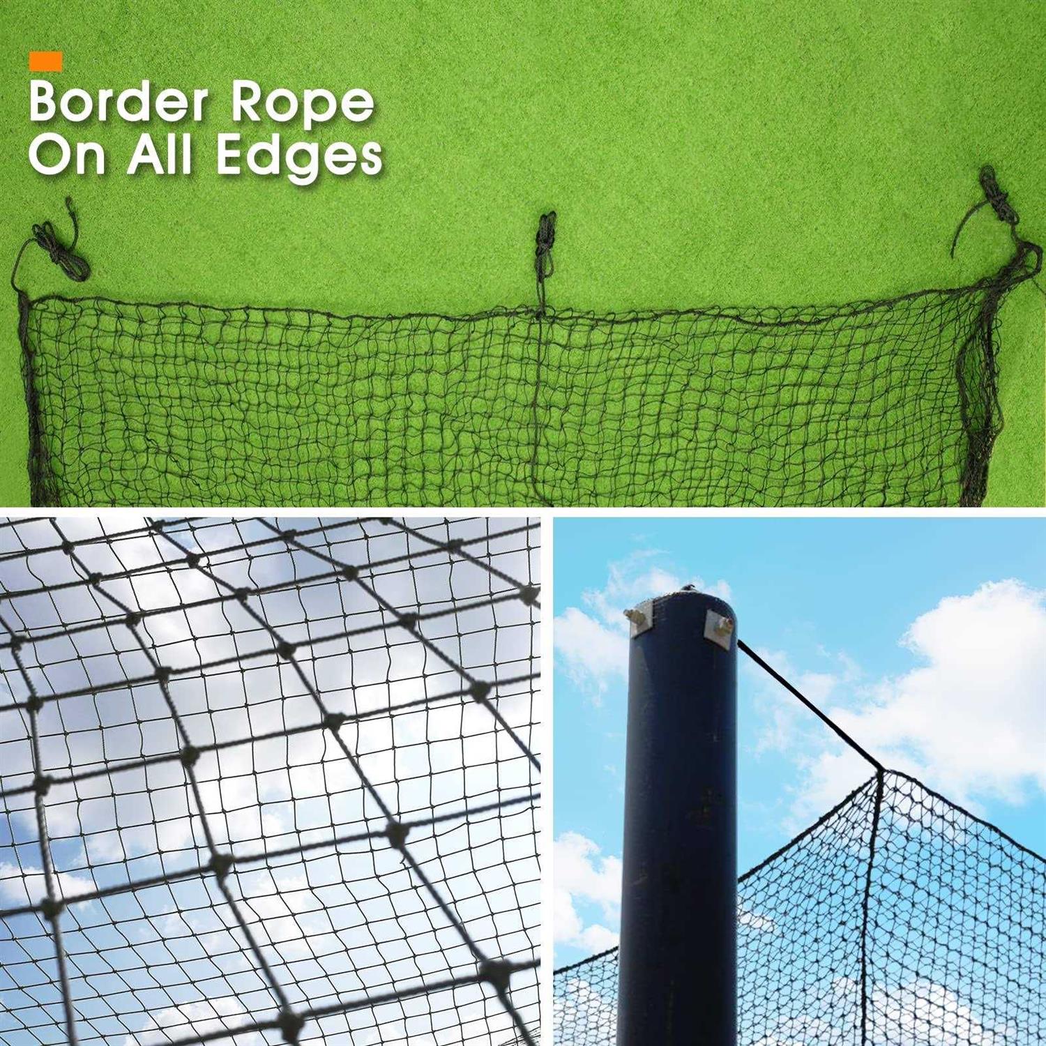 ORIENGEAR Baseball Batting Cage Nets, ONLY NET Baseball and Softball Cage Netting - Image 4