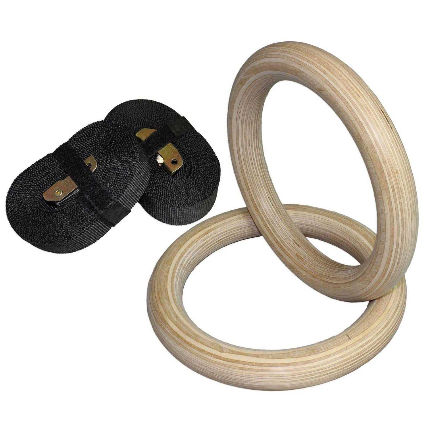Titan Fitness Wood Olympic Gymnastic Rings - Image 4