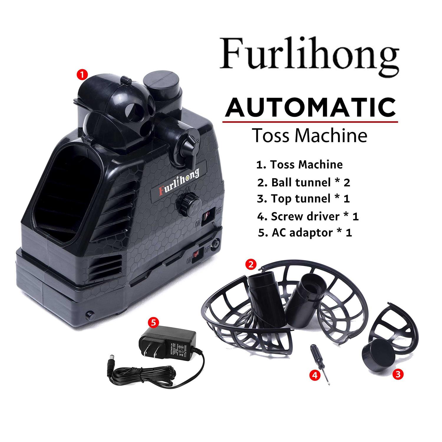 Furlihong 680BH 2 in 1 Baseball & Tennis Ball Launcher Machine, Adjustable Launching Angle, Speed and Interval - Image 3