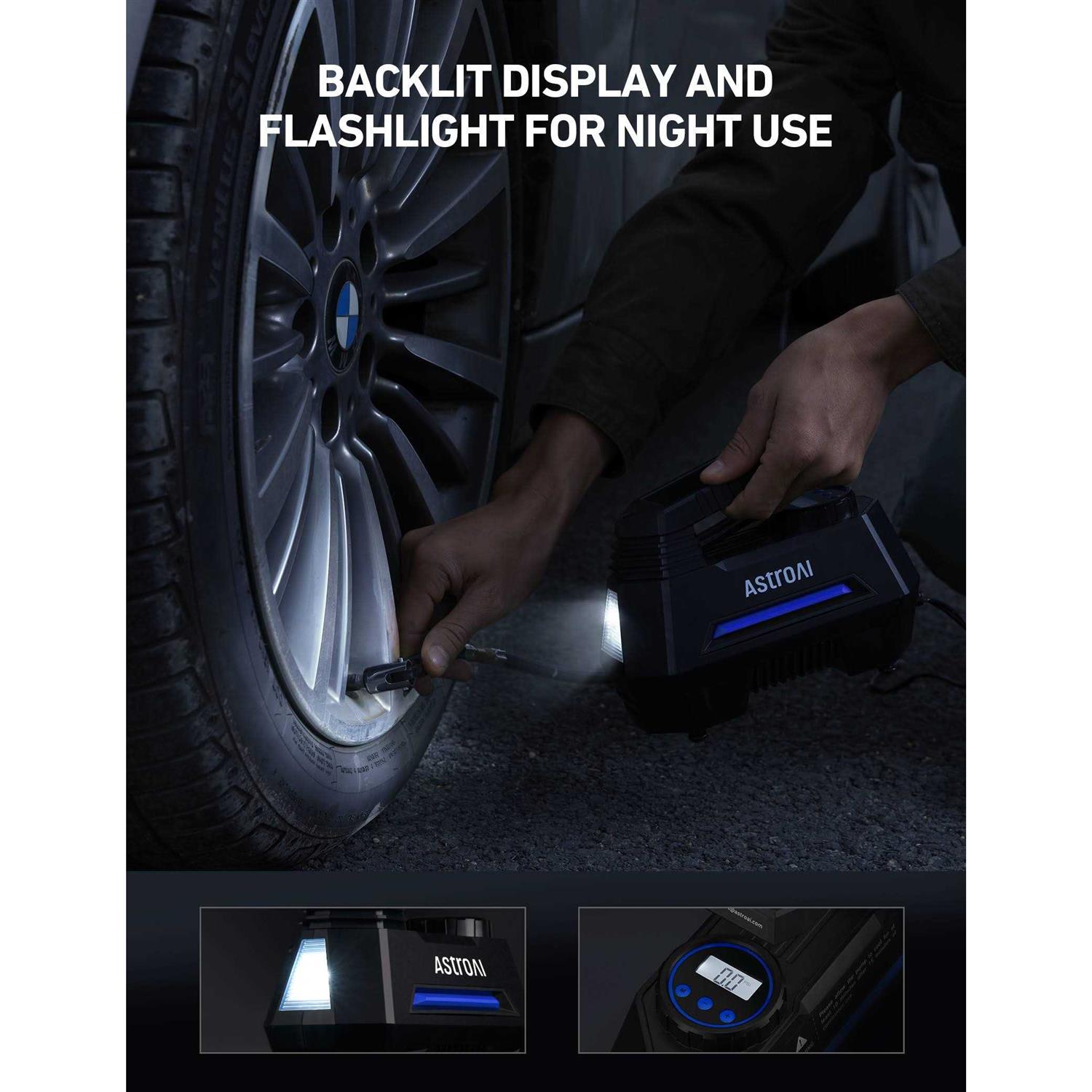 AstroAI Tire Af08 Inflator Portable Air Compressor Air Pump for Car Tires - Image 3