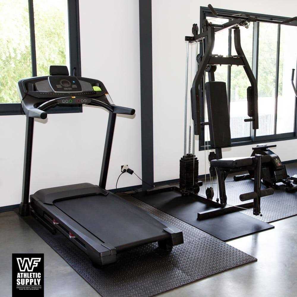 Puzzle Exercise Mat Black 24 in. x 24 in. x 0.5 in. EVA Foam Interlock - Image 5