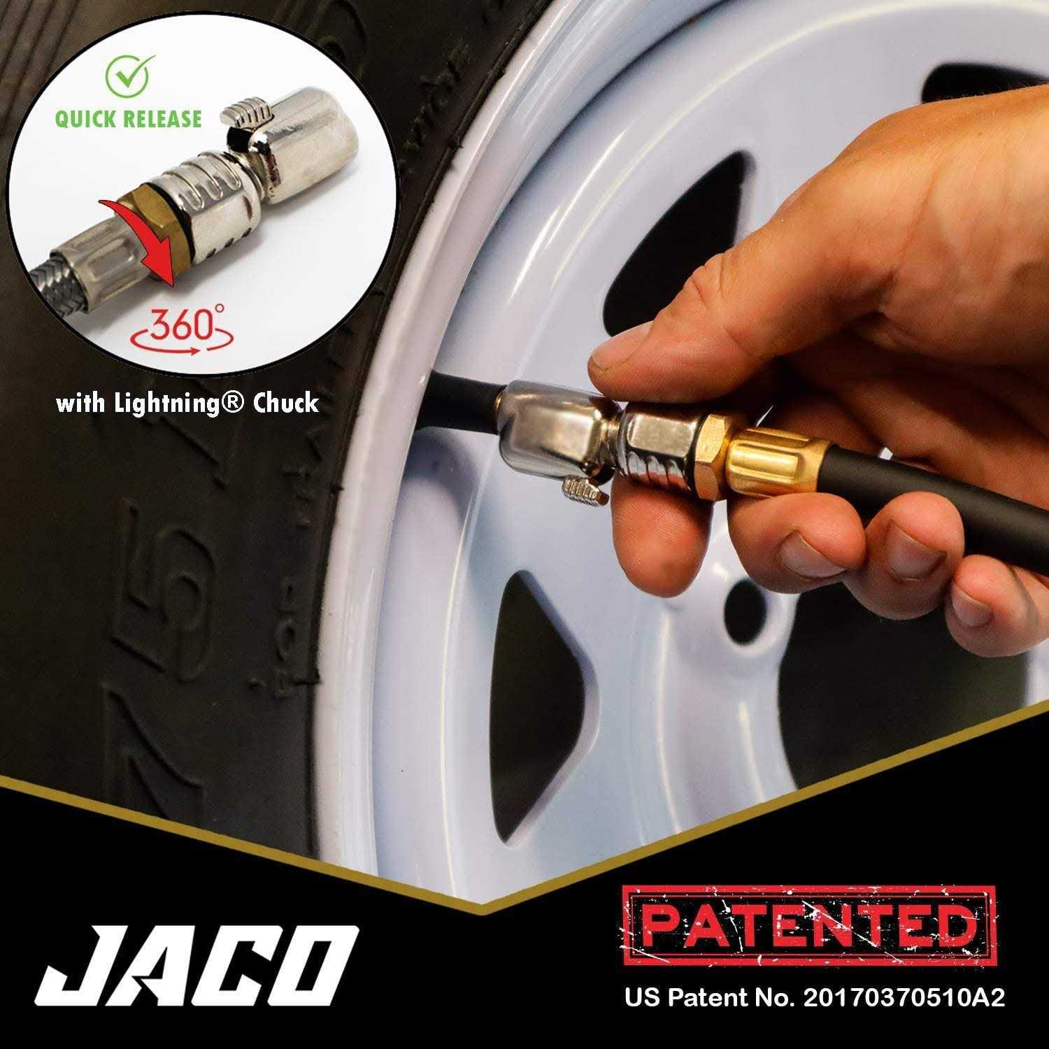 JACO FlowPro Tire Inflator with Pressure Gauge - Image 4