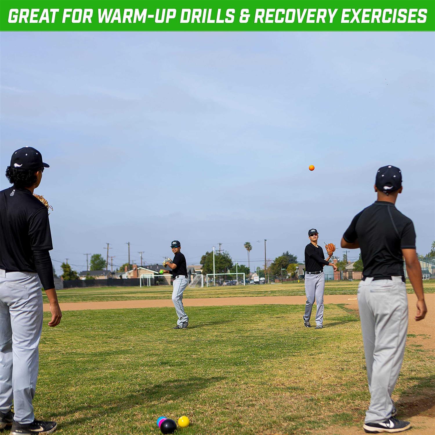 Gosports Plyometric Weighted Balls for Baseball & Softball Training 6 Pack - Image 3