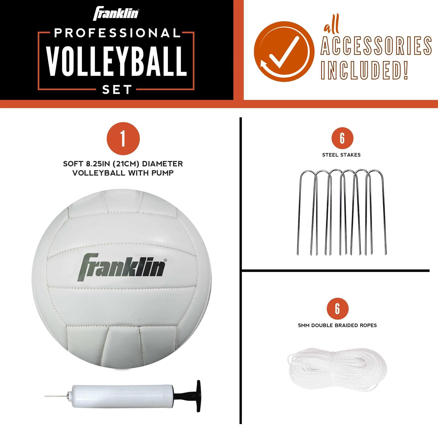 Franklin Sports Professional Volleyball Set - Image 5