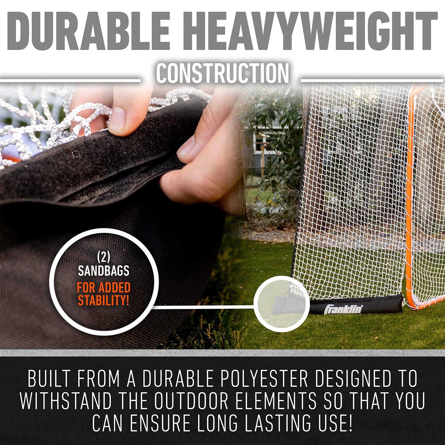 Franklin Sports Lacrosse Goal Backstop - Image 4