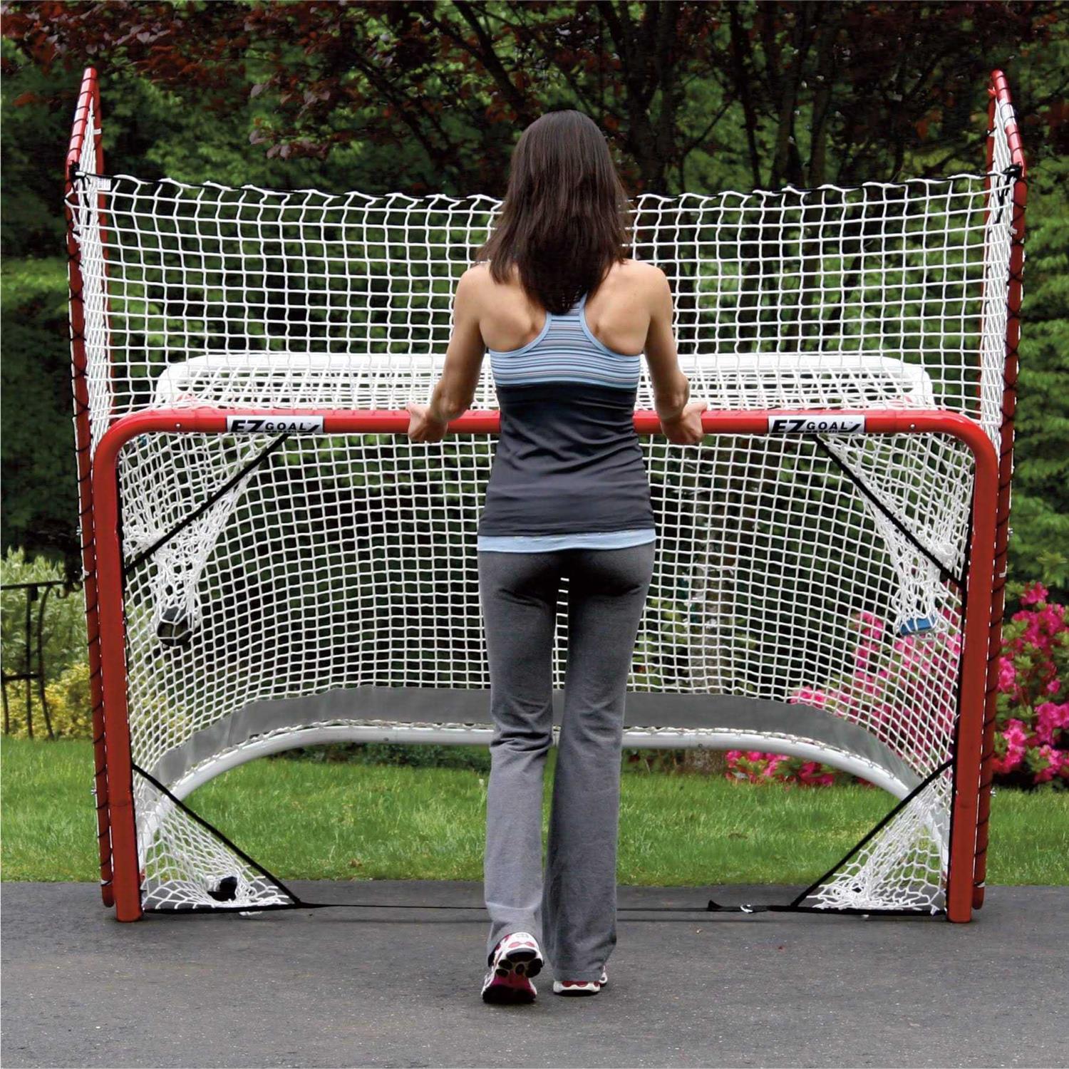 EZGoal Hockey Folding Pro Goal with Backstop and Targets - Image 3
