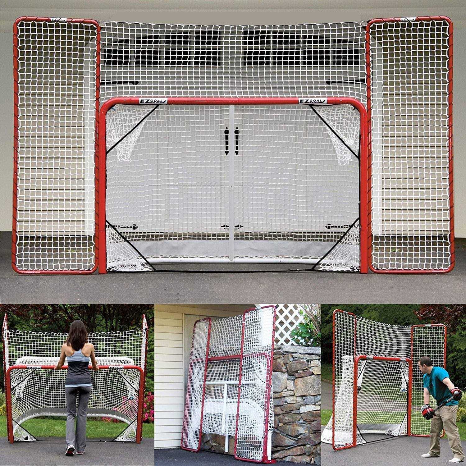 EZGoal Hockey Folding Pro Goal with Backstop and Targets - Image 5