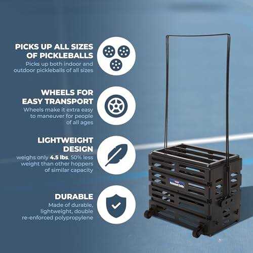 Tourna Pickleball Caddy Deluxe with Wheels - Image 3