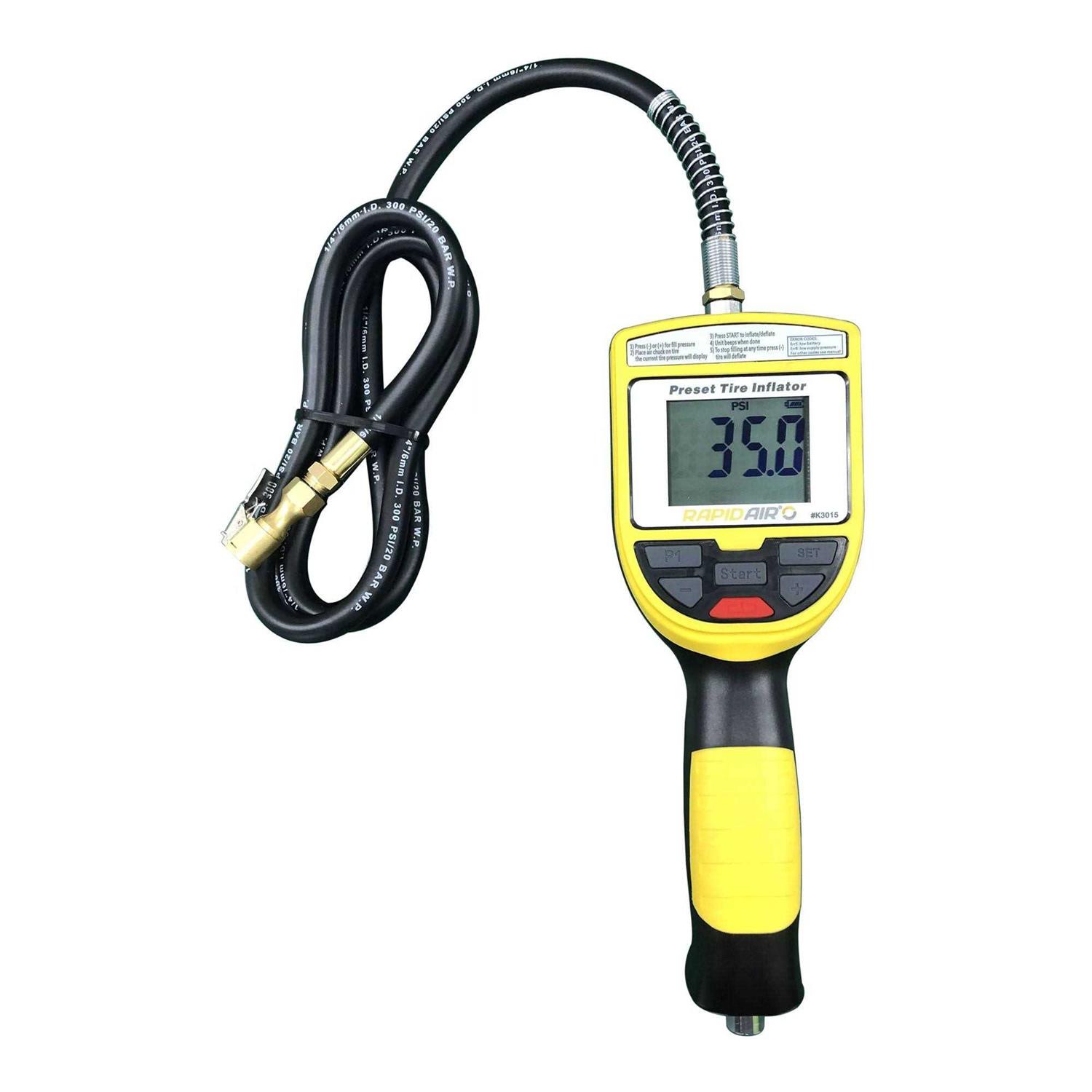 RapidAir K3015 Automatic Shutoff 175 PSI Digital Display Tire Inflator Gauge - Image 4