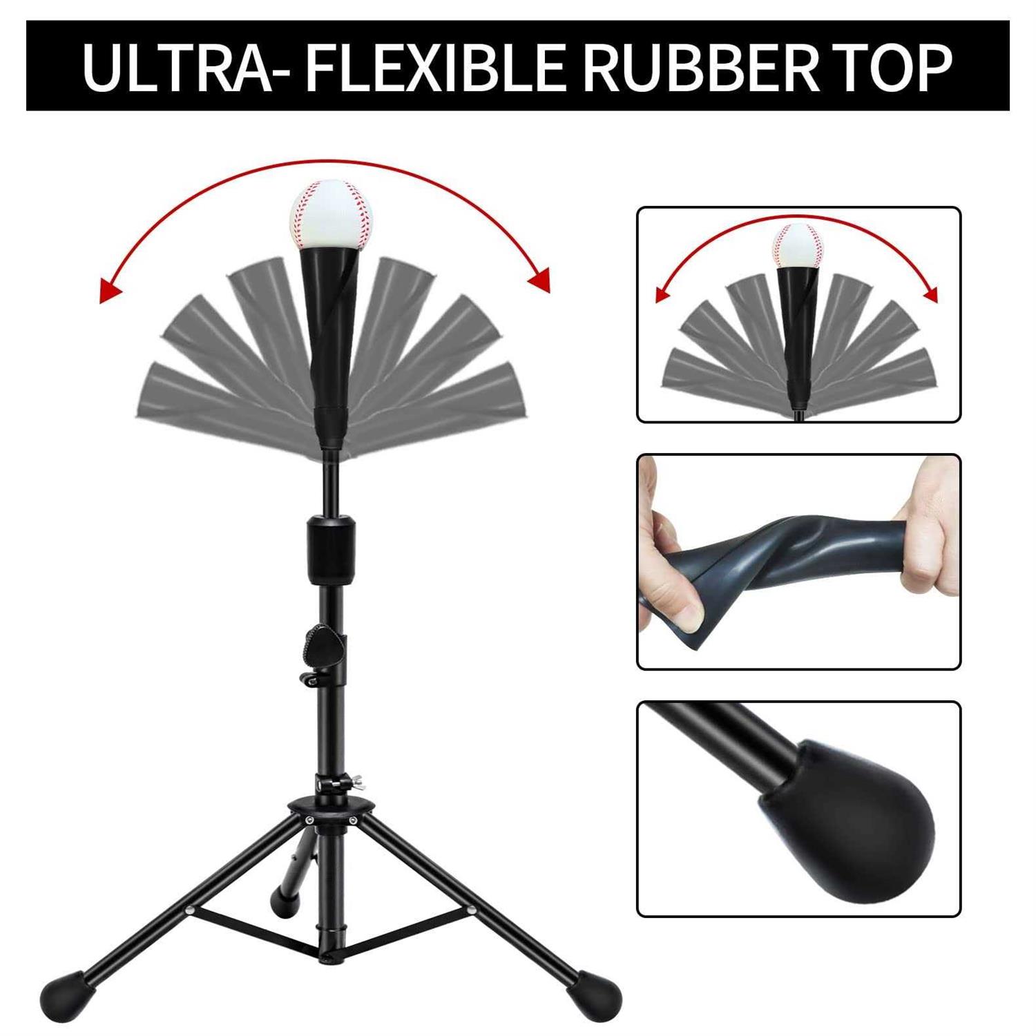 FDLS Baseball Batting Tee for Adults and Youth Teens Portable Tripod Stand Base Tee Easy Adjustable Height 27 to 46 inches for Hitting Training - Image 5