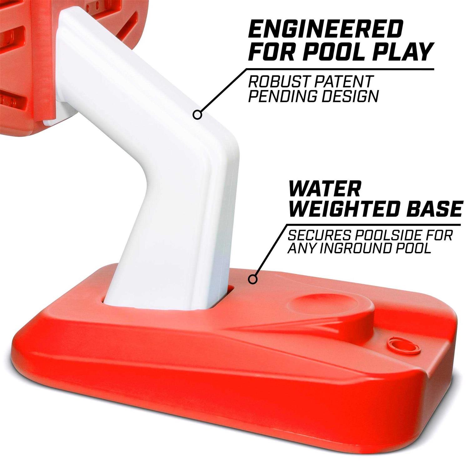 GoSports Splash Hoop PRO Poolside Basketball Game, Includes Hoop, 2 Balls and Pump - Image 5