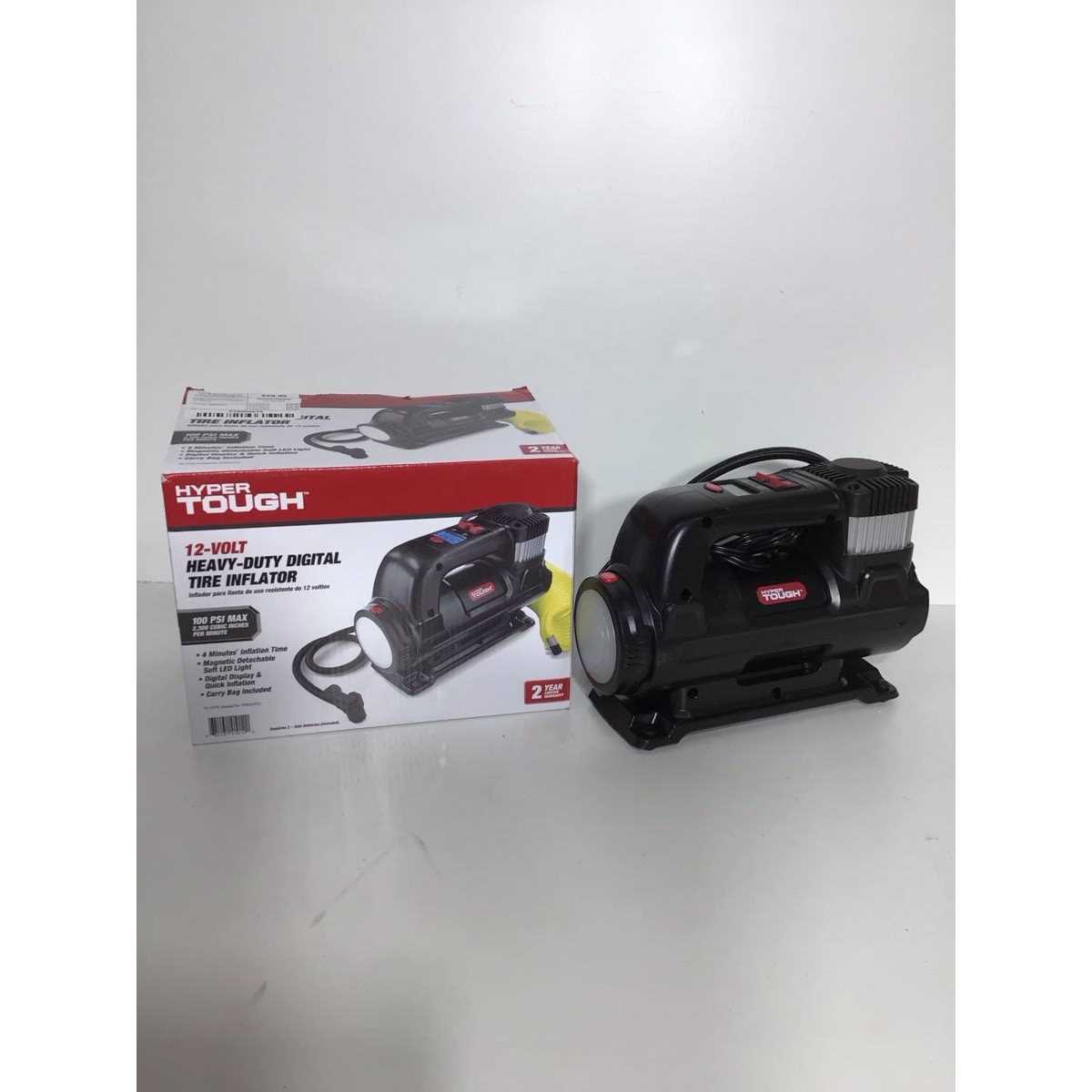 Hyper Tough DC 12V Heavy Duty Direct Drive Digital Tire Inflator with Detachable LED Light - Image 4