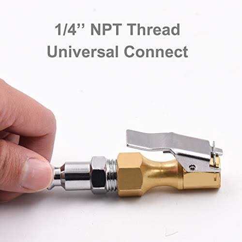 SAFELIFE Brass Air Chuck Closed Flow Tire Chuck Heavy Duty Lock on Tire Inflator Chuck with Clip - Image 3