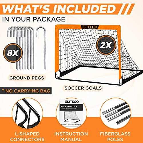 EliteGo Soccer Goals Kids Soccer Net for Backyard 4' x 3 - Image 4