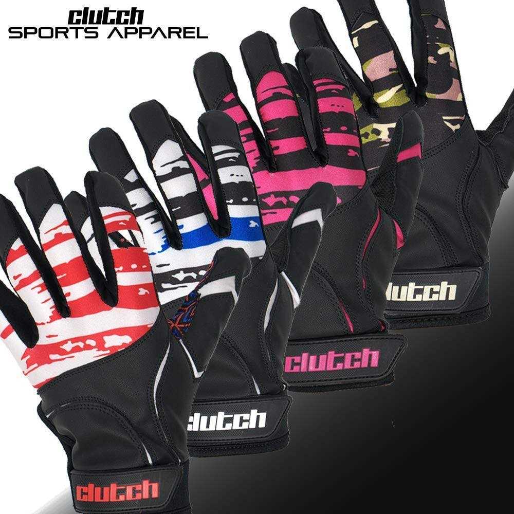 Clutch Sports Apparel American Flag Baseball and Softball Batting Gloves Super Grip Finger Fit for Adult and Youth - Image 3