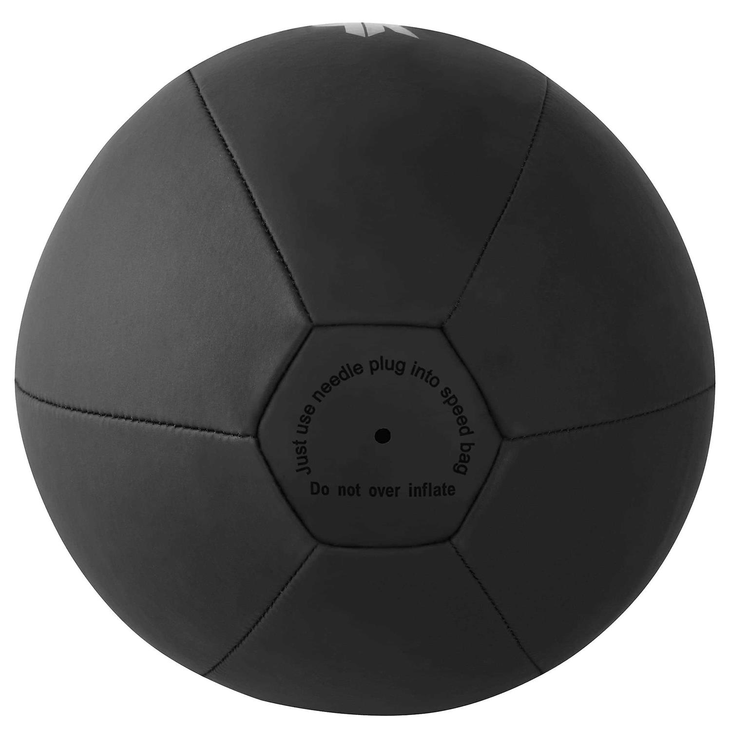 FISTRAGE Speed Bag Boxing Ball Leather MMA Muay Thai Training Punching Dodge Striking Kit with Free Hanging Swivel Workout Speedball Kicking Platform - Image 4