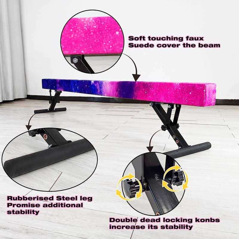 FC FUNCHEER Adjustable balane Beam for Kids 8FT Gymnastics Beam - Image 4