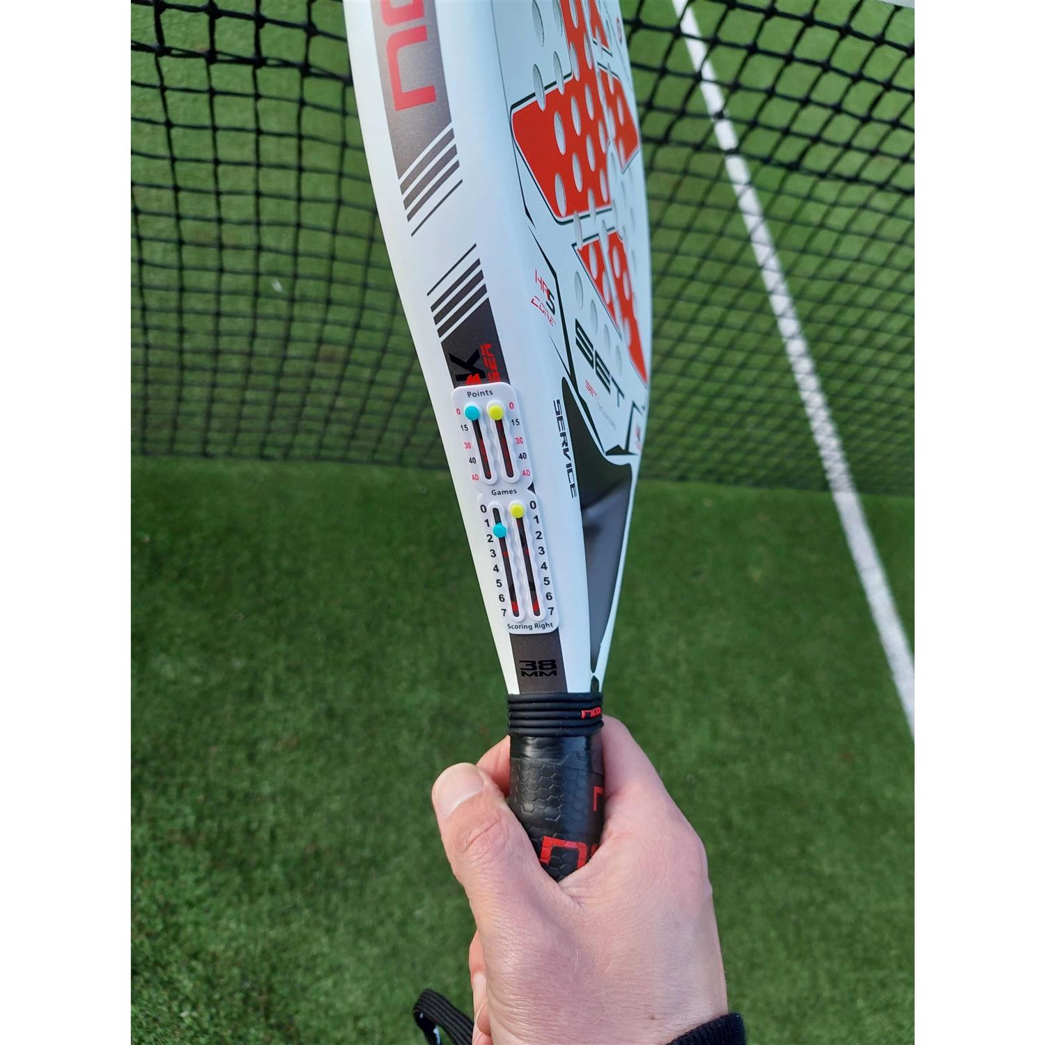 Scoring Right Portable Tennis Racket and Padel Scorekeeper, Easily Mounted Small Score Board to Keep Score of Points, Games, and Sets - Image 5