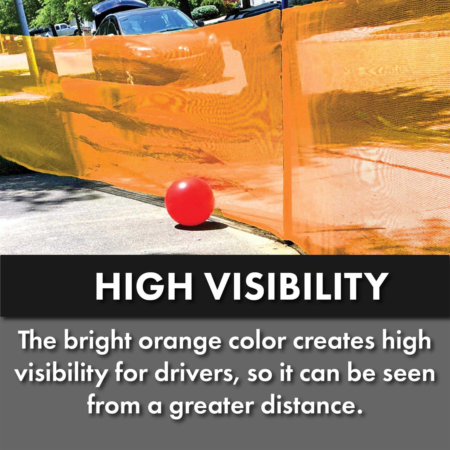 Play It Safe Driveway Net Removable Orange Safety Netting - Image 4