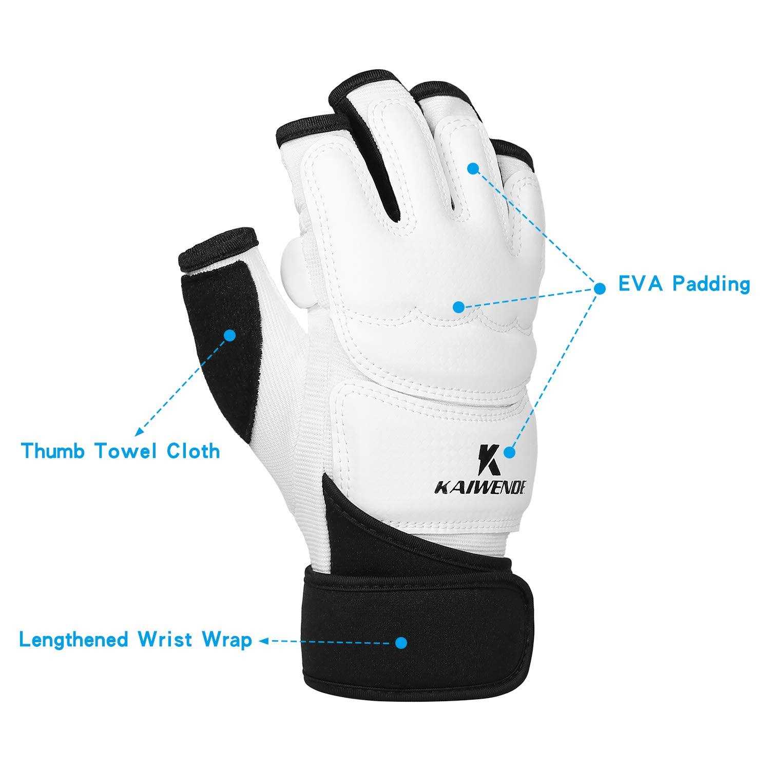 KAIWENDE Half Finger Kickboxing Gloves Also Fit for Taekwondo Sparring,Training Light Workouts - Image 3
