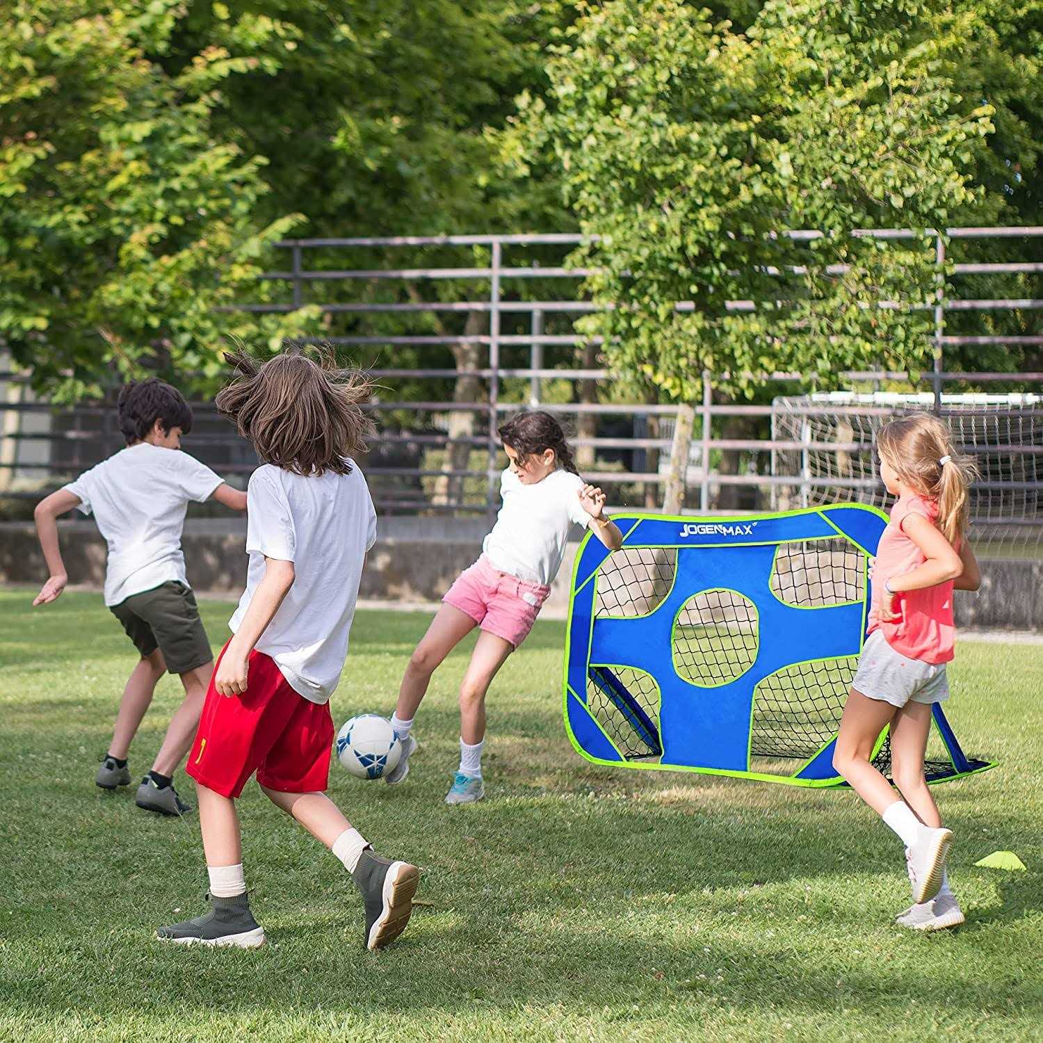 JOGENMAX Soccer Goals for Backyard 2-in-1 Pop-up Soccer Net - Image 3