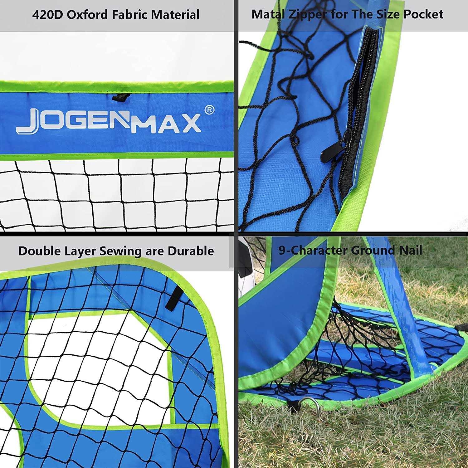 JOGENMAX Soccer Goals for Backyard 2-in-1 Pop-up Soccer Net - Image 4