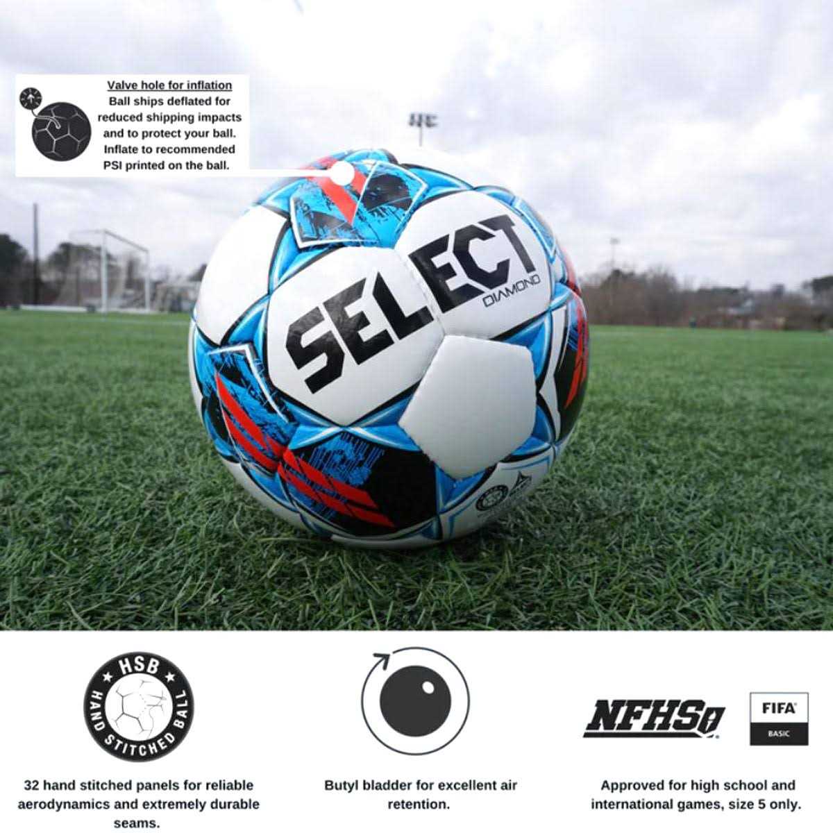 Select Diamond V22 Soccer Ball - Image 3