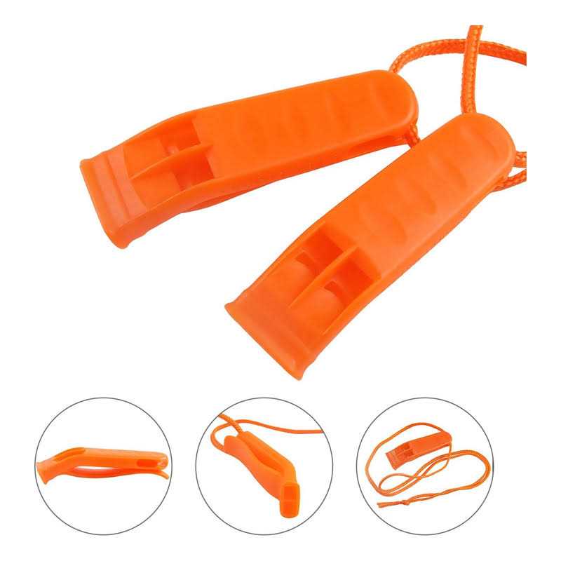 AUGSUN 20 Pcs Emergency Safety Whistle Plastic Whistles Set with Lanyard - Image 5